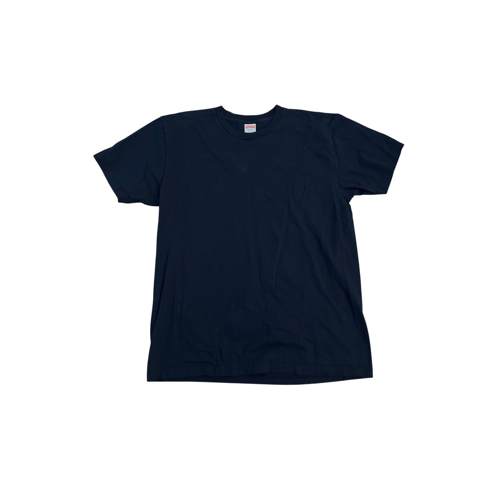 Supreme Blank T-Shirt Navy Blue 100% Cotton Made in USA Mens Size XL